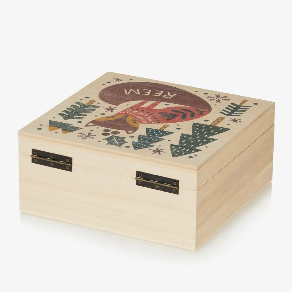 Treat Republic Gifts*Personalised Wooden Christmas Eve Fox Box (24cm)