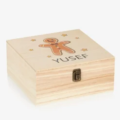 Treat Republic Gifts*Personalised Wooden Gingerbread Man Box (24cm)