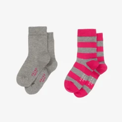 Falke Socks*Pink & Grey Cotton Socks (2 Pack)