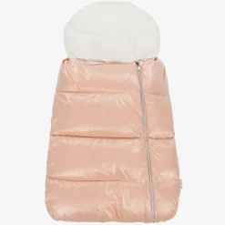 Moncler Enfant Gifts*Pink & White Down Padded Baby Nest