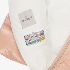 Moncler Enfant Gifts*Pink & White Down Padded Baby Nest