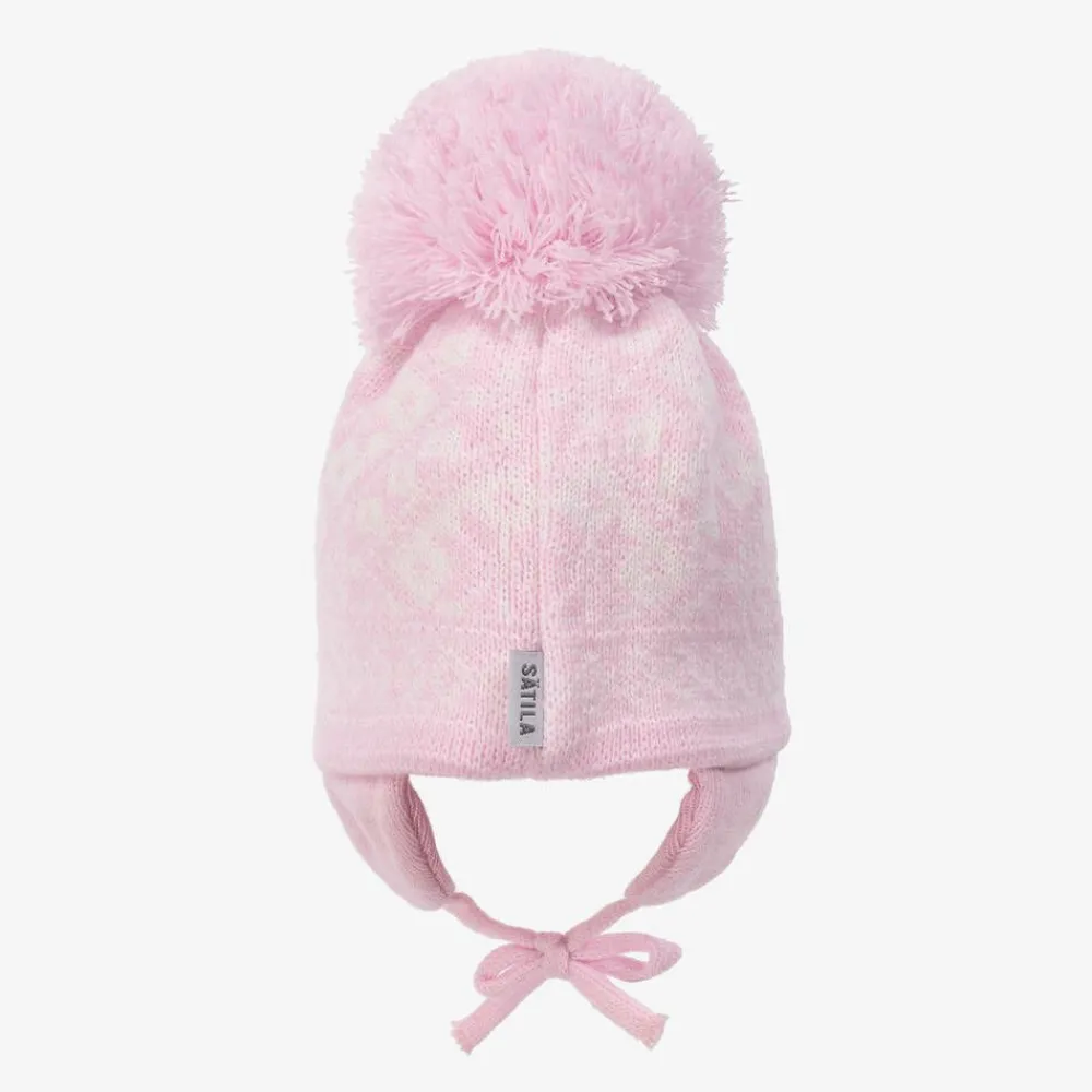Sätila of Sweden Hats*Pink Alice Knitted Large Pom-Pom Beanie