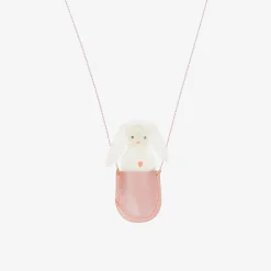 Meri Meri Jewellery*Pink & Ivory Felt Bunny Necklace (68cm)