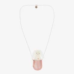 Meri Meri Jewellery*Pink & Ivory Felt Bunny Necklace (68cm)