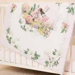 Flower Fairies™ by Childrensalon Blankets & Shawls*Pink & Ivory Linen & Cotton Blanket (95cm)