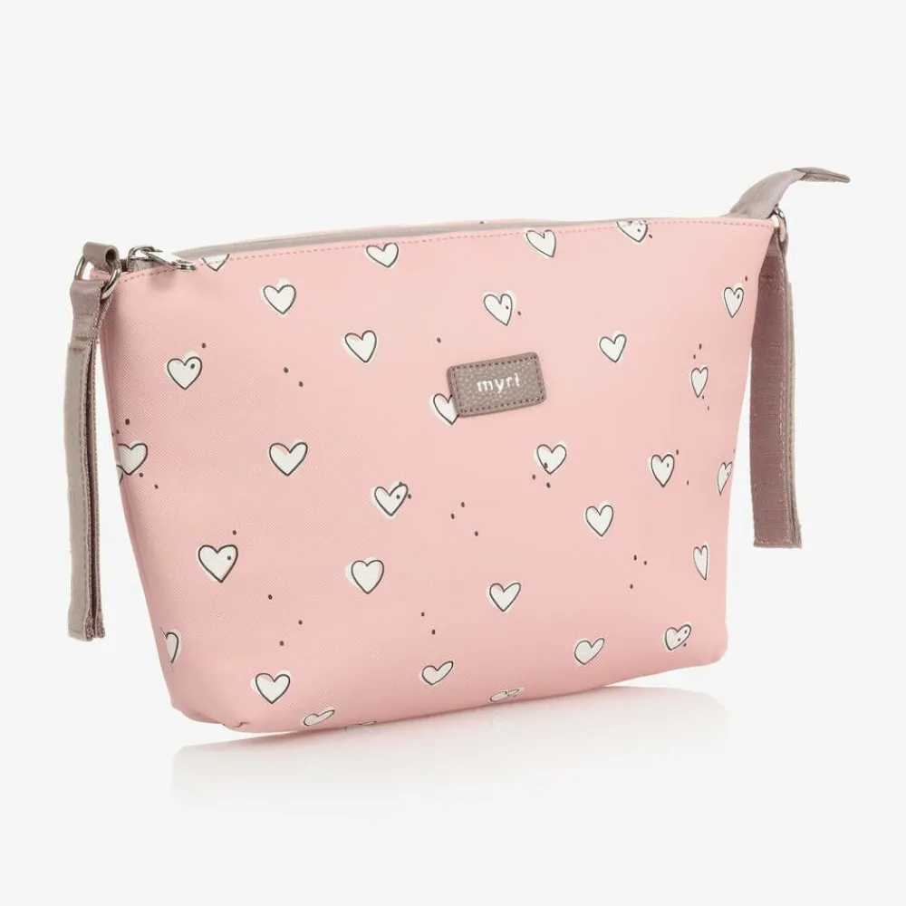 Mayoral Bags|Gifts*Pink & White Hearts Stroller Bag (33cm)