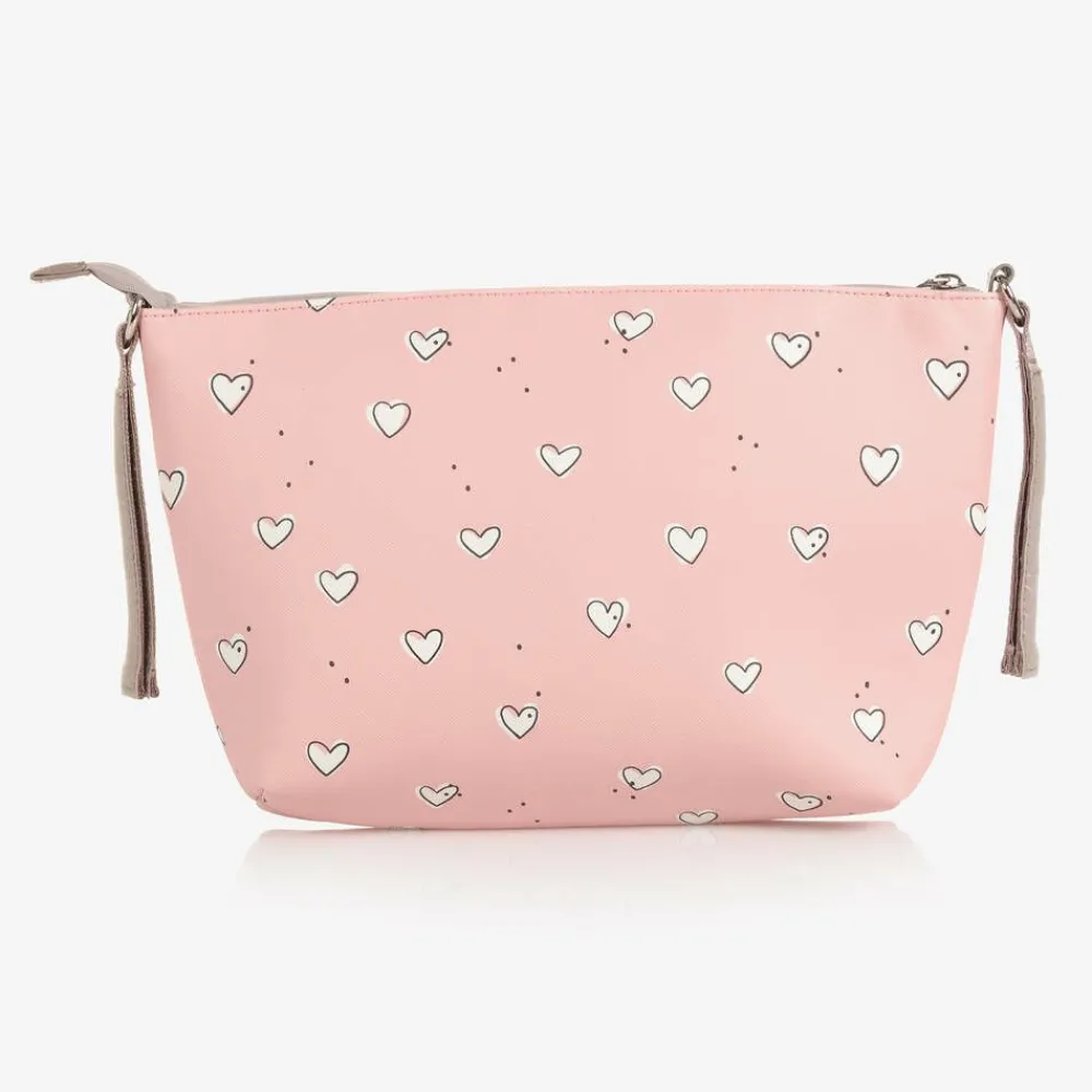 Mayoral Bags|Gifts*Pink & White Hearts Stroller Bag (33cm)