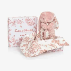Tartine et Chocolat Sleeping Accessories*Pink Augustin the Rabbit Baby Comforter (25cm)