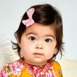 Peach Ribbons Hair Accessories*Pink Bow Hair Clip (7cm)