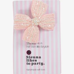 Sienna Likes To Party Hair Accessories*Pink Bow Hair Clip (7cm)