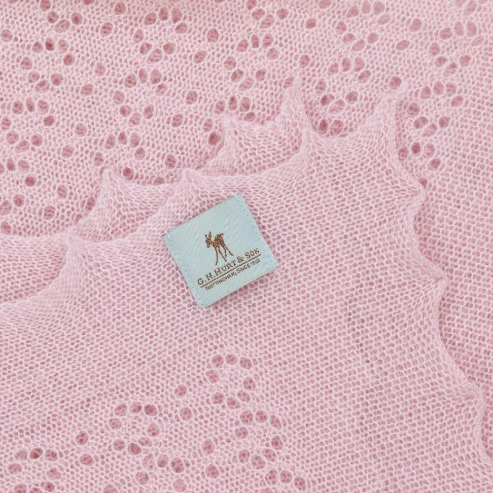 G.H.Hurt amp; Son Gifts*Pink Cashmere Shawl (122cm)