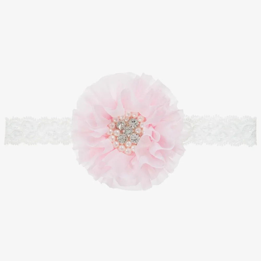 Cute Cute Hair Accessories*Pink Chiffon Flower Headband