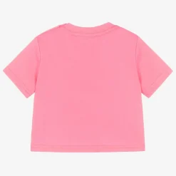 Burberry Tops*Pink Cotton Baby Logo T-Shirt