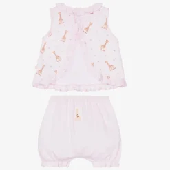 Kissy Kissy Outfit Sets|Outfit Sets*Pink Cotton Baby Shorts Set