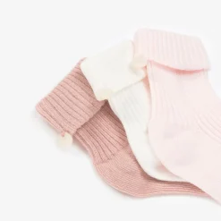 Tartine et Chocolat Socks*Pink Cotton Baby Socks (3 Pack)