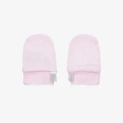 Kissy Kissy Gifts|Gloves & Mittens*Pink Cotton Crescent Moonlight Scratch Mittens