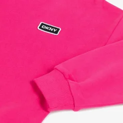 DKNY Tops|Tops*Pink Cotton Embroidered Hoodie
