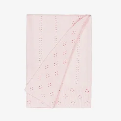 Dr. Kid Blankets & Shawls*Pink Cotton Knit Baby Blanket (92cm)