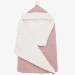 Mayoral Newborn Nests*Pink Cotton Knit Baby Nest (75cm)