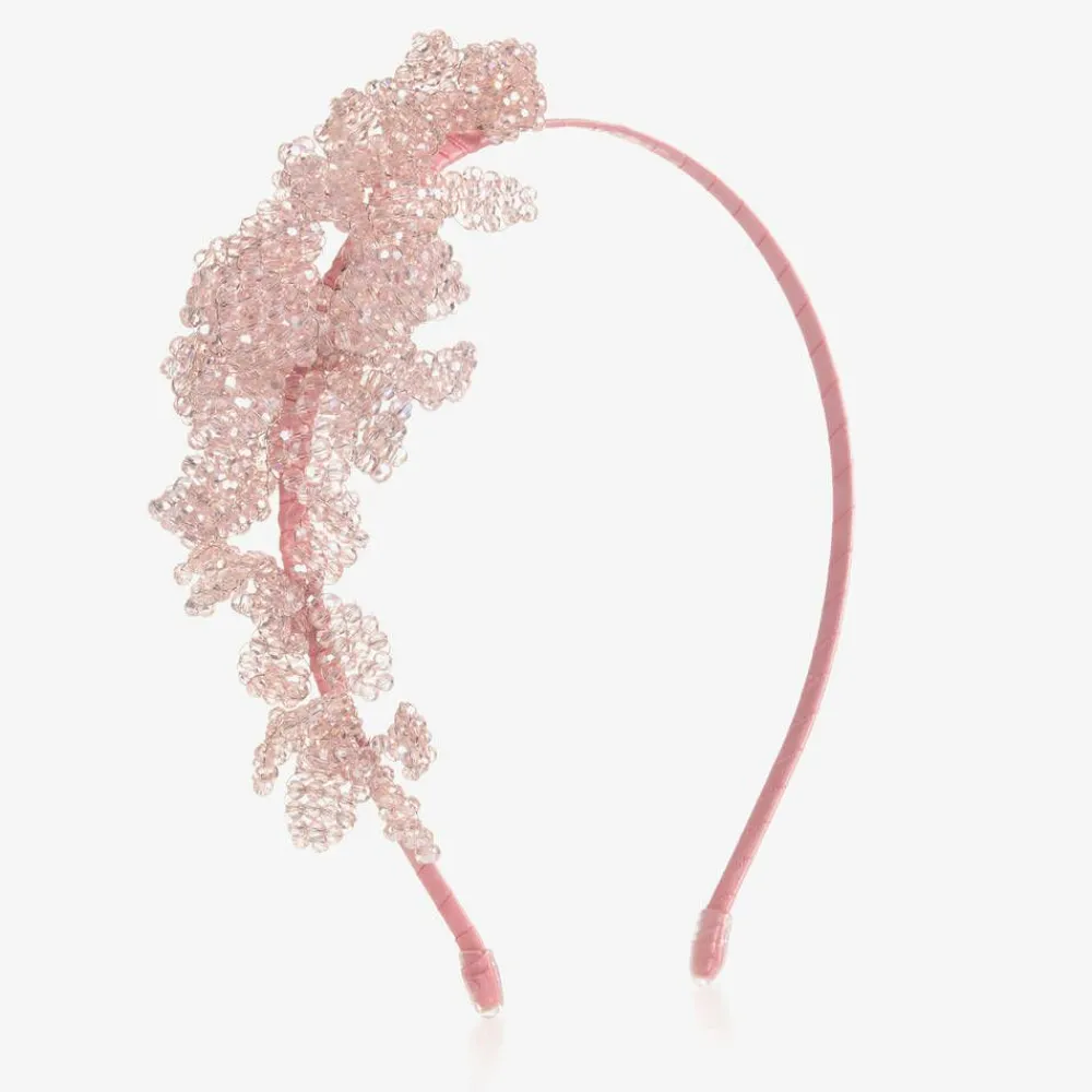 Sienna Likes To Party Hair Accessories*Pink Crystal Flower Hairband