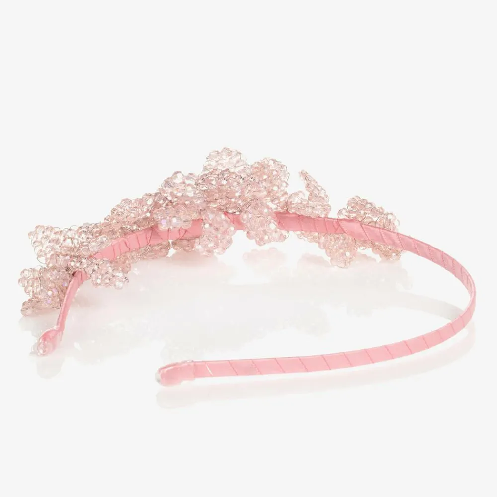 Sienna Likes To Party Hair Accessories*Pink Crystal Flower Hairband