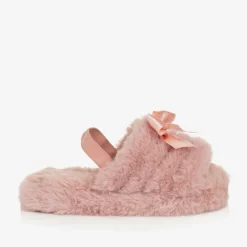 Beau KiD Slippers|Slippers*Pink Faux Fur Slippers
