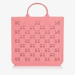 Gucci Bags*Pink GG Rubber Tote Bag (33cm)
