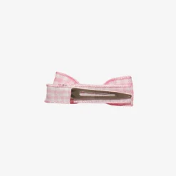 Peach Ribbons Hair Accessories*Pink Gingham Hair Clip (4.5cm)