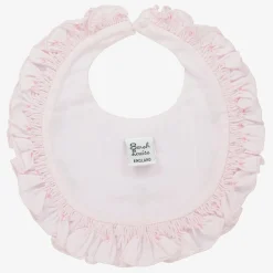 Sarah Louise Feeding Accessories*Pink Hand-Smocked Baby Bib