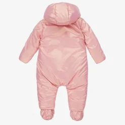 Carrément Beau Snowwear*Pink Hooded Baby Girls Snowsuit