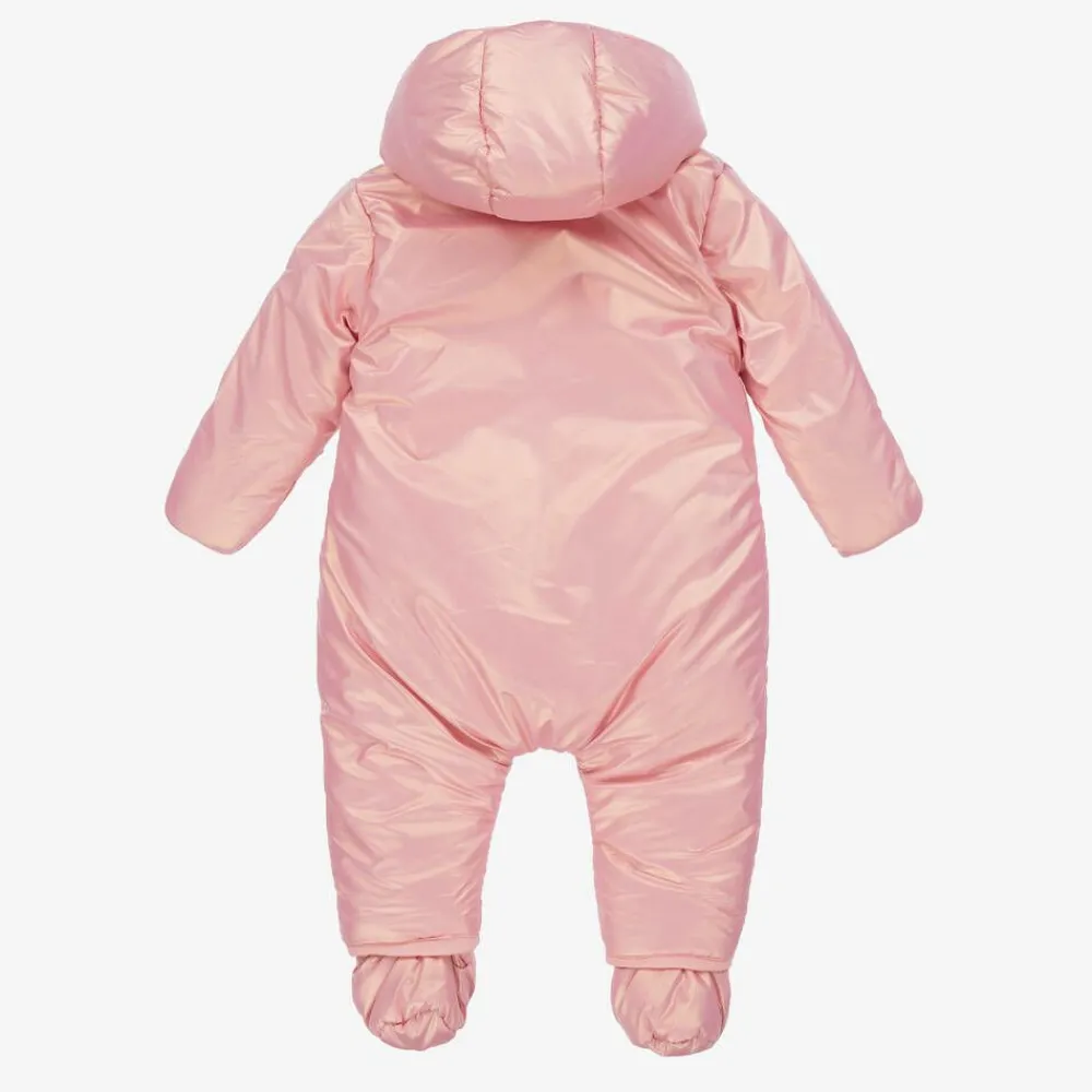 Carrément Beau Snowwear*Pink Hooded Baby Girls Snowsuit