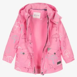 Mitty James Coats & Jackets*Pink Hooded Waterproof Umbrella Raincoat