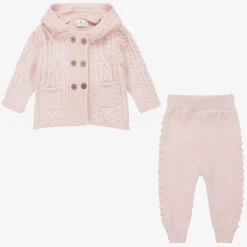 Beau KiD Outfit Sets*Pink Knitted Baby Trouser Set