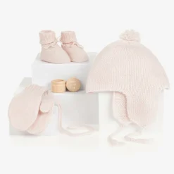 Bonpoint Gifts*Pink Knitted Cashmere Baby Gift Set