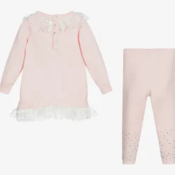 Caramelo Kids Outfit Sets|Outfit Sets*Pink Knitted Leggings Set