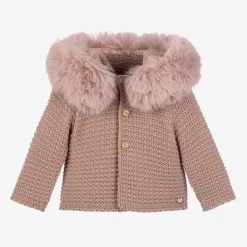 Paz Rodríguez Coats & Jackets*Pink Knitted Wool Jacket