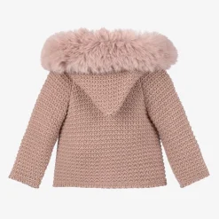 Paz Rodríguez Coats & Jackets*Pink Knitted Wool Jacket