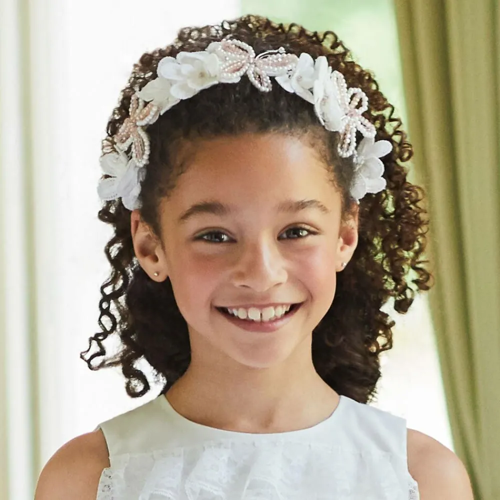 Sienna Likes To Party Hair Accessories*Pink Lace Butterfly Hairband