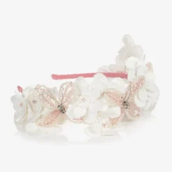 Sienna Likes To Party Hair Accessories*Pink Lace Butterfly Hairband