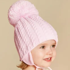 Sätila of Sweden Hats*Pink Laura Knitted Giant Pom-Pom Beanie