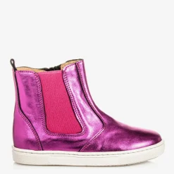 Joyday Boots|Boots*Pink Leather Ankle Boots