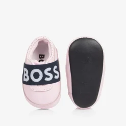 BOSS Pre Walkers|Pre Walkers*Pink Leather Baby Pre-Walker Shoes