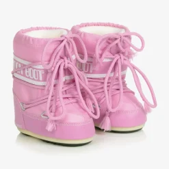 Moon Boot Snow Boots|Snow Boots*Pink Mini Nylon Snow Boots