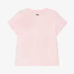 Lacoste Tops|Tops*Pink Organic Cotton Crocodile T-Shirt