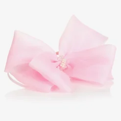 Sienna Likes To Party Hair Accessories*Pink Organza Bow Hairband