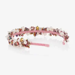 Sienna Likes To Party Hair Accessories*Pink Pearl & Crystal Hairband