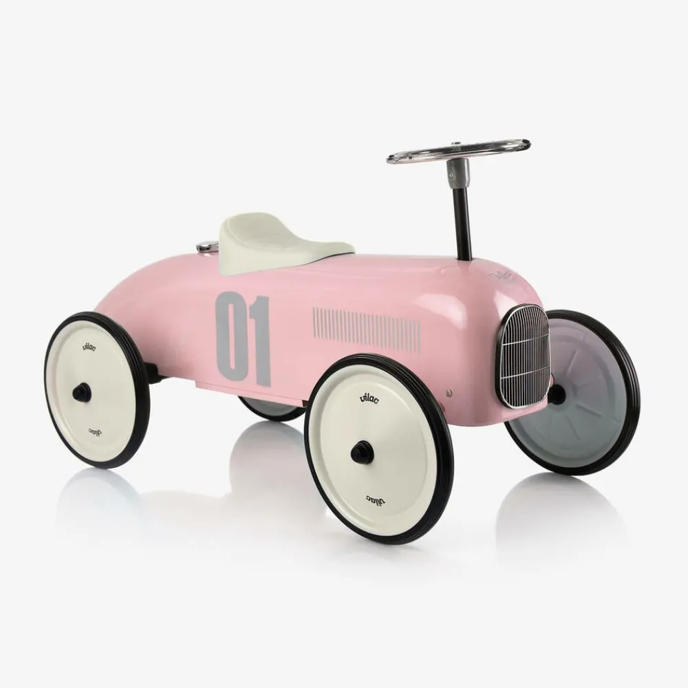 Vilac Gifts*Pink Ride-On Vintage Car (76cm)