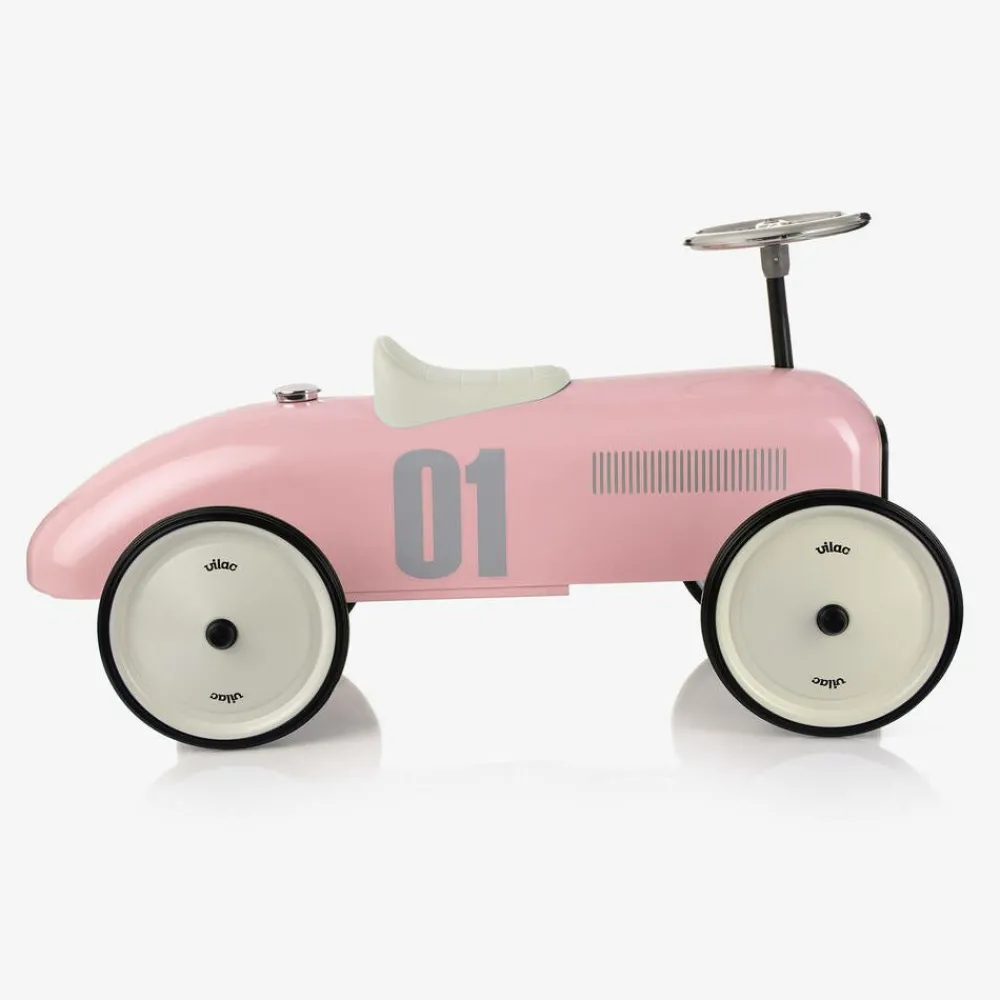 Vilac Gifts*Pink Ride-On Vintage Car (76cm)