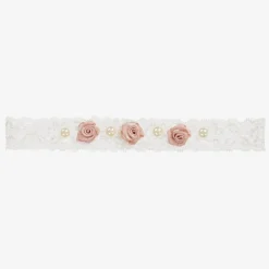 Cute Cute Hair Accessories|Hair Accessories*Pink Rose & Pearl Headband