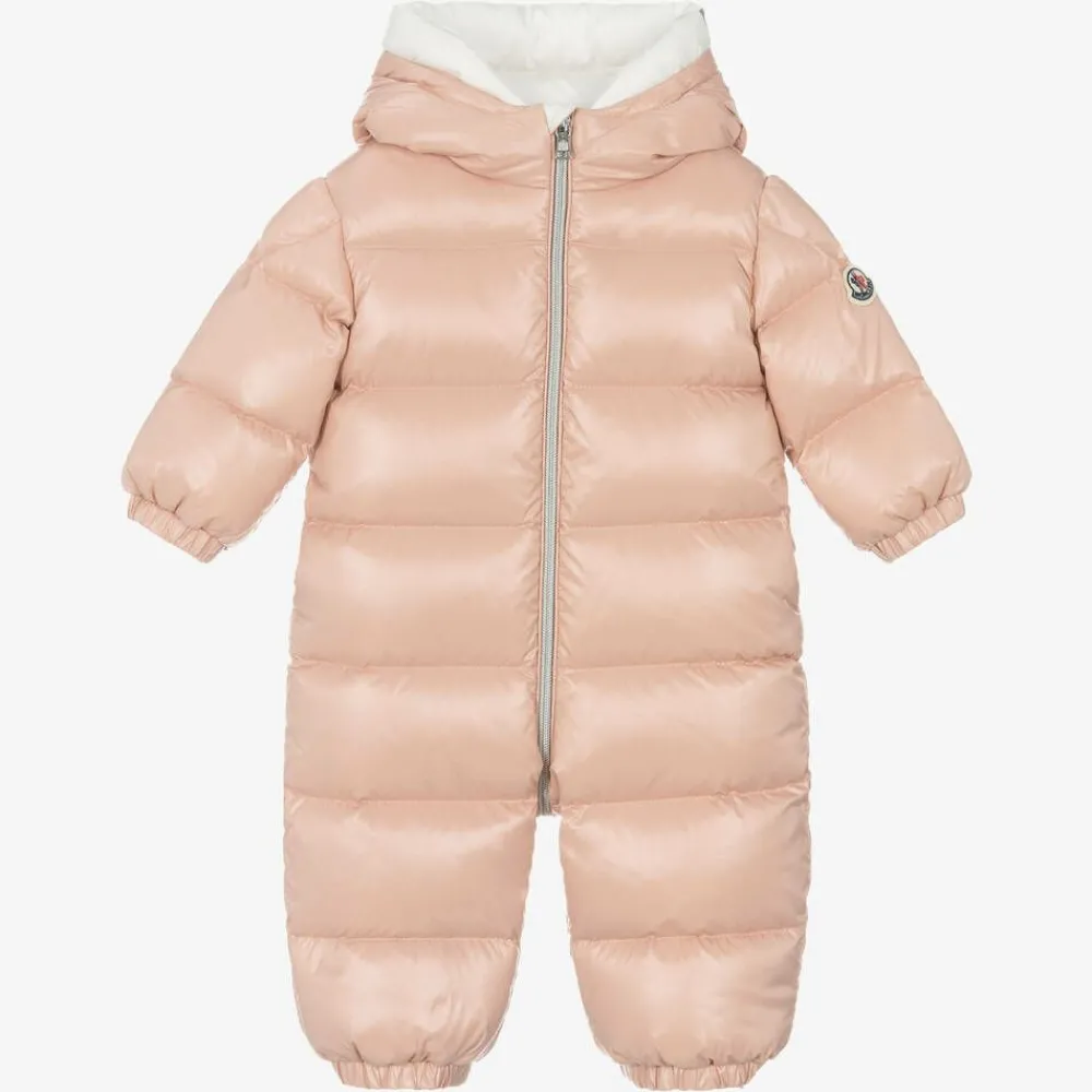 Moncler Enfant Snowwear|Snowwear*Pink Samian Puffer Snowsuit